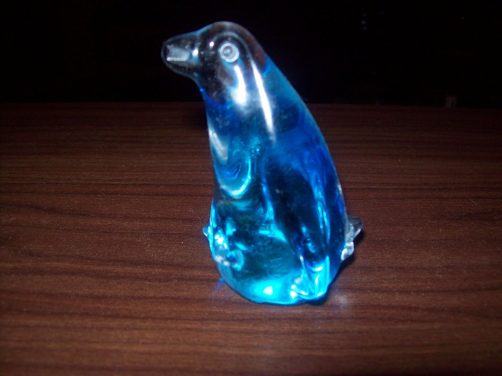 Blue Glass Cobalt Penguin Paperweight Figurine Save On Shipping