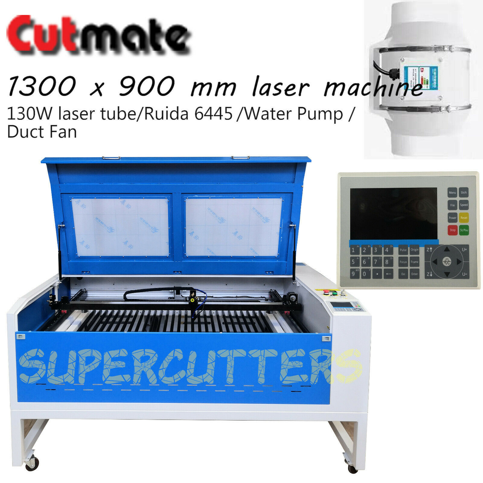 130w 51" X 36" Co2 Laser Cutting Machine Ruida 6445 With Cw-5200 Water Chiller