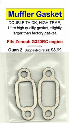 Zenoah G320rc (double Thick, High Temp) Exhaust/muffler Gasket 2 Pack Nip