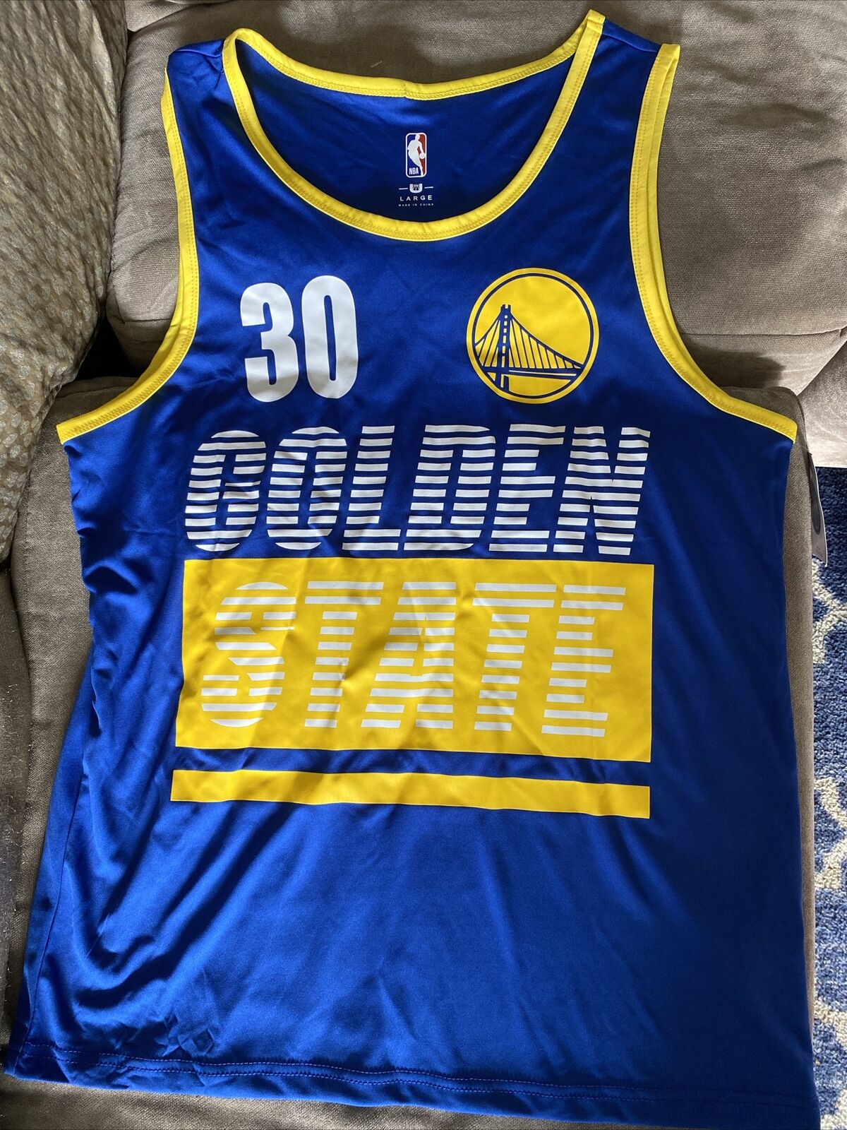 Stephen Curry Nba Jersey Golden State Warriors Blue And Yellow