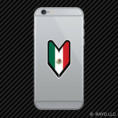 Mexican Driver Badge Cell Phone Sticker Mobile Mexico Mex Mx