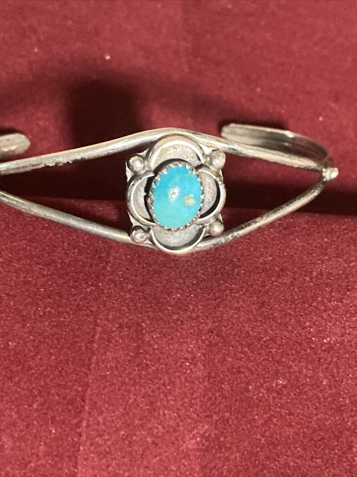 Turquoise And Sterling Silver Cuff Bracelet