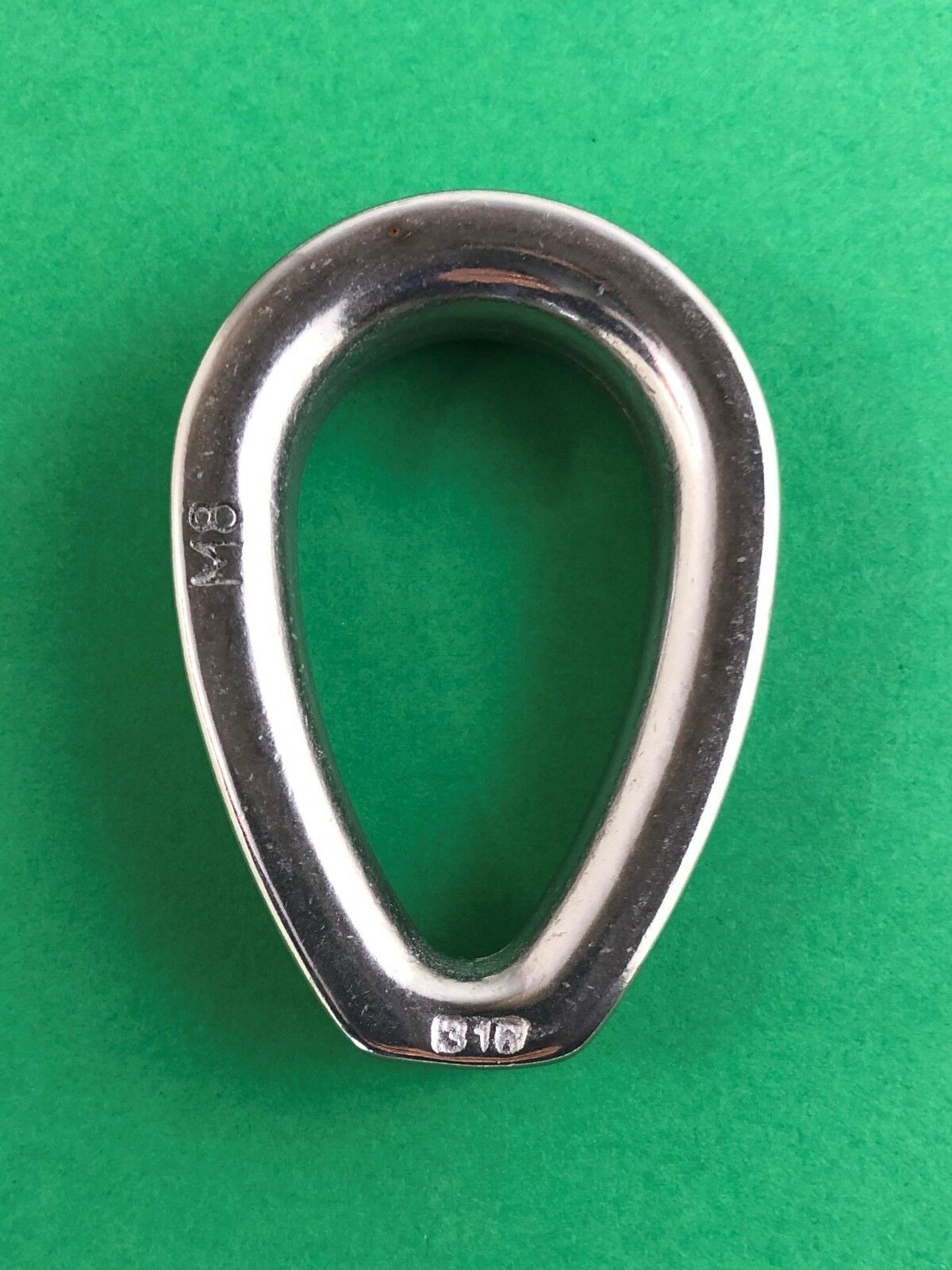Stainless Steel 316 Wire Rope Thimble Casting With Closed End 5/16" (8mm) Marine
