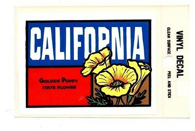 Lot Of 12 California State Flower Luggage Decals Stickers - New - Free S&h