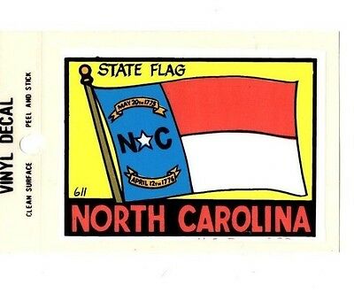 Lot Of 12 North Carolina Flag Souvenir Luggage Decal Stickers - New - Free S&h
