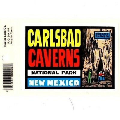 Lot Of 12 Carlsbad Caverns, Nm Souvenir Luggage Decals Stickers - New - Free S&h