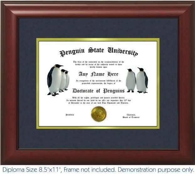 Penguin Diploma - Personalized With Your Name/date - Happy Feet, Penguins