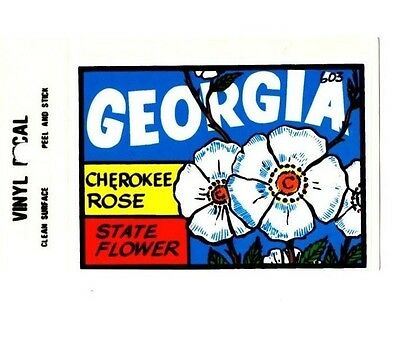 Lot Of 12 Georgia State Flower Souvenir Luggage Decals Stickers - New - Free S&h