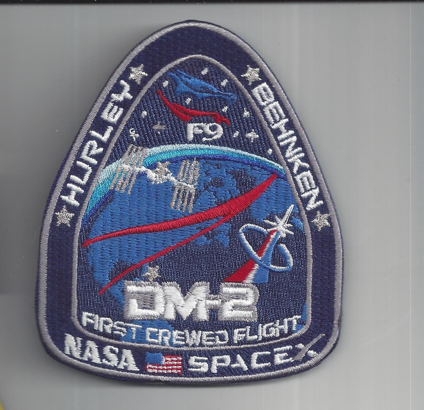 Space X Nasa F9 1st Crewed Flight Dm2 Hurley & Behnken Ab Emblem     Jp