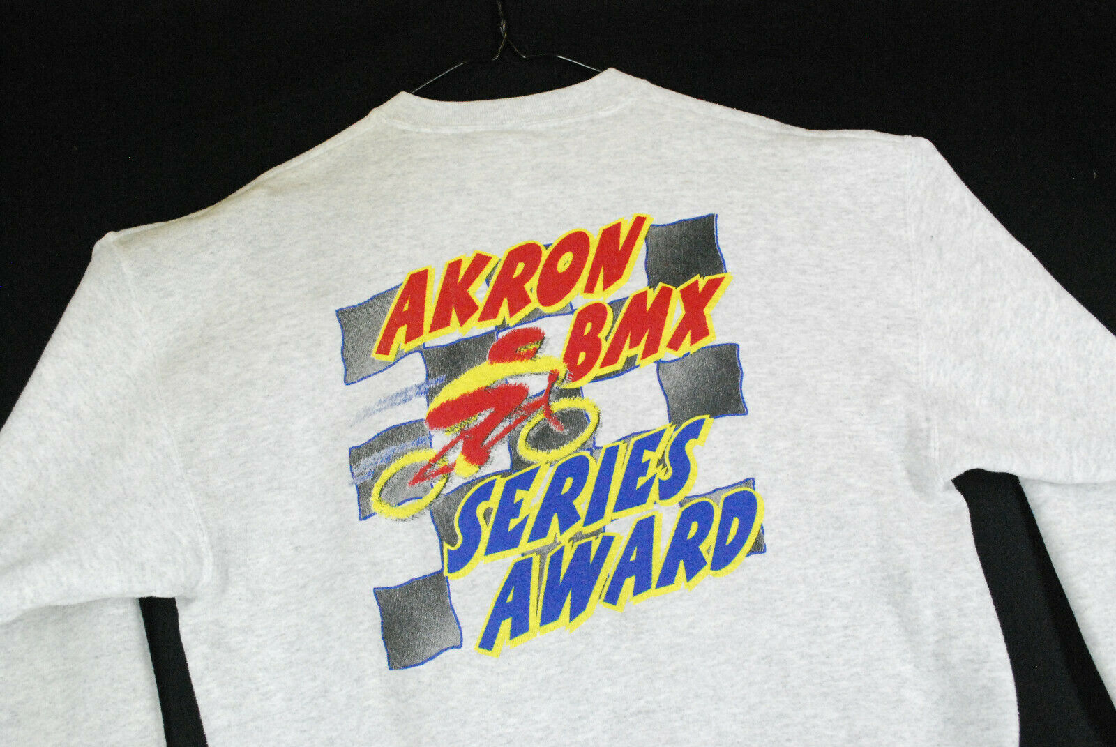 Vintage 90s Akron Bmx Racing Derby Downs Sweatshirt Ohio Mens L Bicycle Cycling