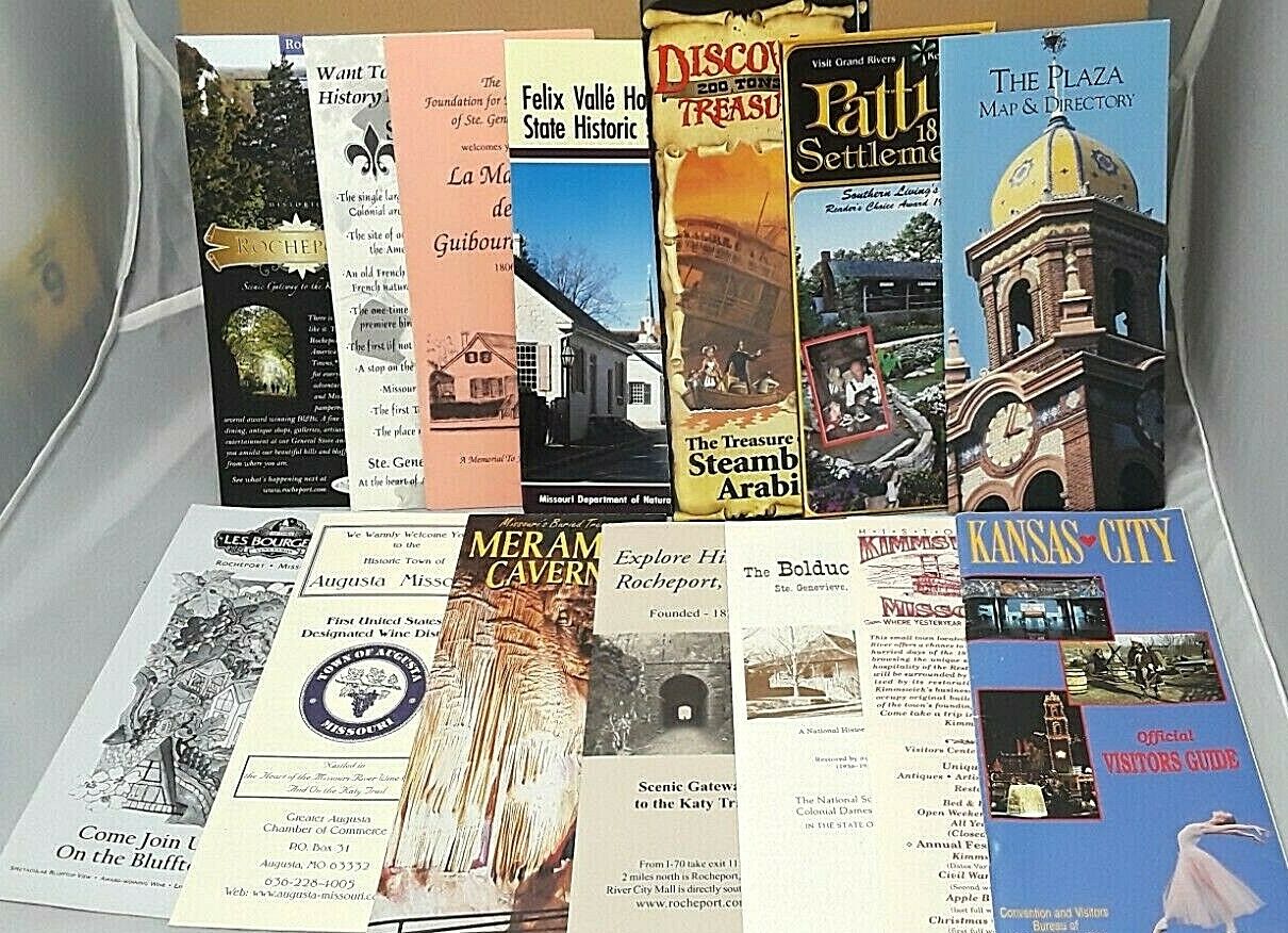 1993-06 Lot Travel Brochures Minnesota, Ohio, Missouri, Philly, Indiana, Arizona