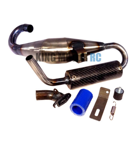 King Motor X2 Fat-boy 2 Silenced Exhaust Tuned Pipe Fit Losi 5ive T Rovan Lt