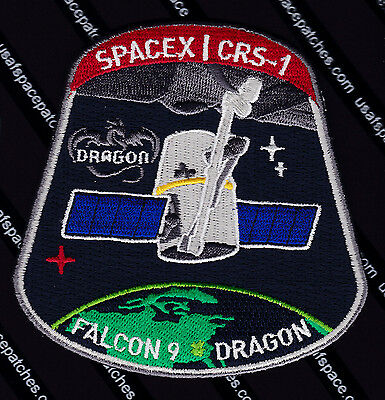 Authentic Crs-1 Spacex 1 Mission Falcon 9 Dragon Iss Nasa Cargo Resupply Patch