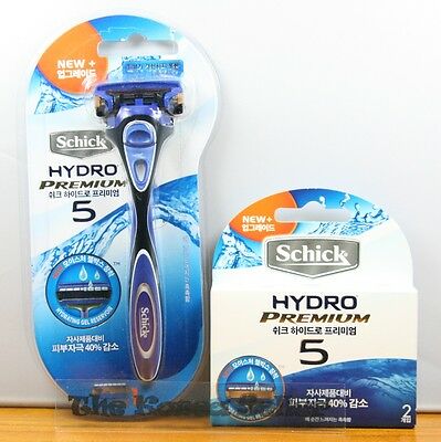 Schick Hydro 5 Premium (new Improved) Shaver- Razor + 2 Refill Cartridges Blades