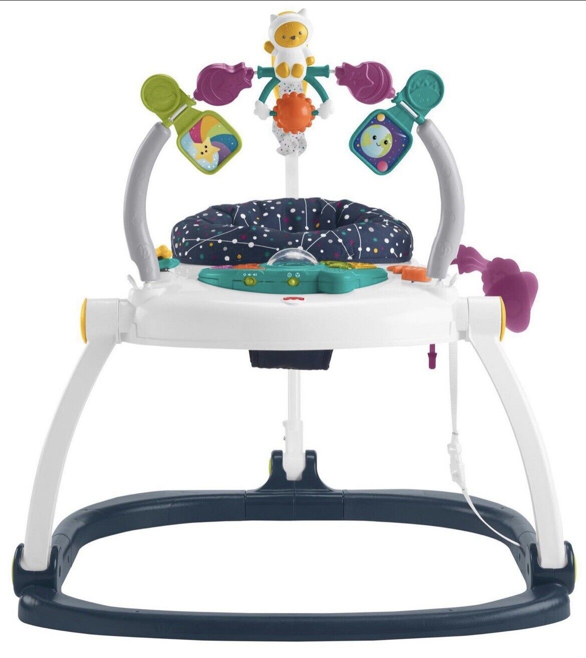 Fisher-price Playroom Astro Kitty Spacesaver Jumperoo Chair Seat & Baby Bouncer