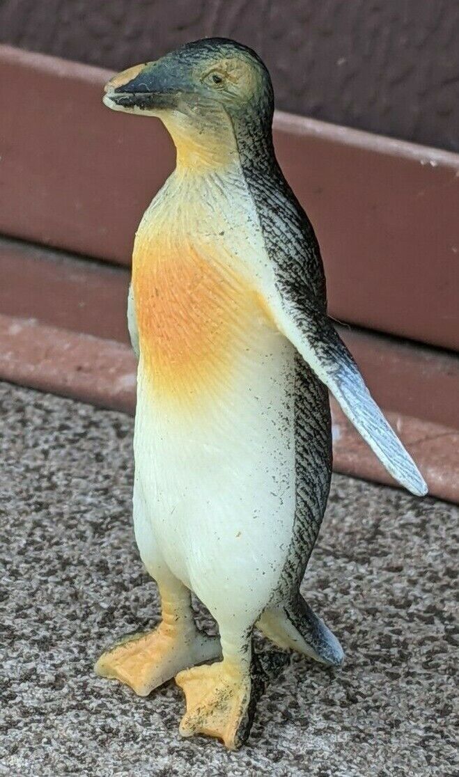 Soft Plastic Emperor Penguin Play Figure, Made In China 2 1/8" H