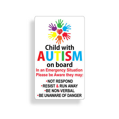 Autistic Sticker Child On Board Autism Awareness Car Vehicle Window Bumper Decal