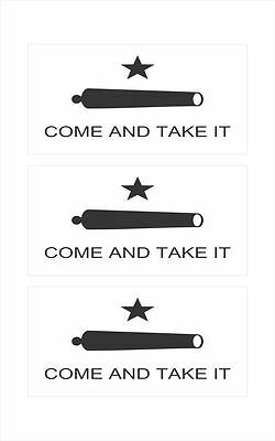 3 - Come And Take It Texas Flag Hard Hat, Toolbox, Helmet Sticker Ar-15 Ammo M16