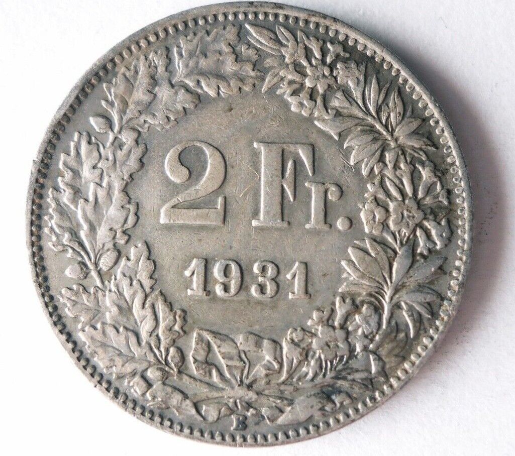 1931 Switzerland 2 Francs - Excellent Silver Coin - Lot #s27
