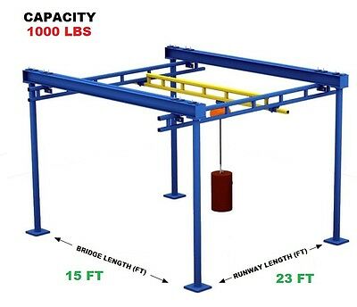 Gorbel Workstation Bridge Crane - 1/2 Ton Capacity, Glcs-fs-1000-15-23-10