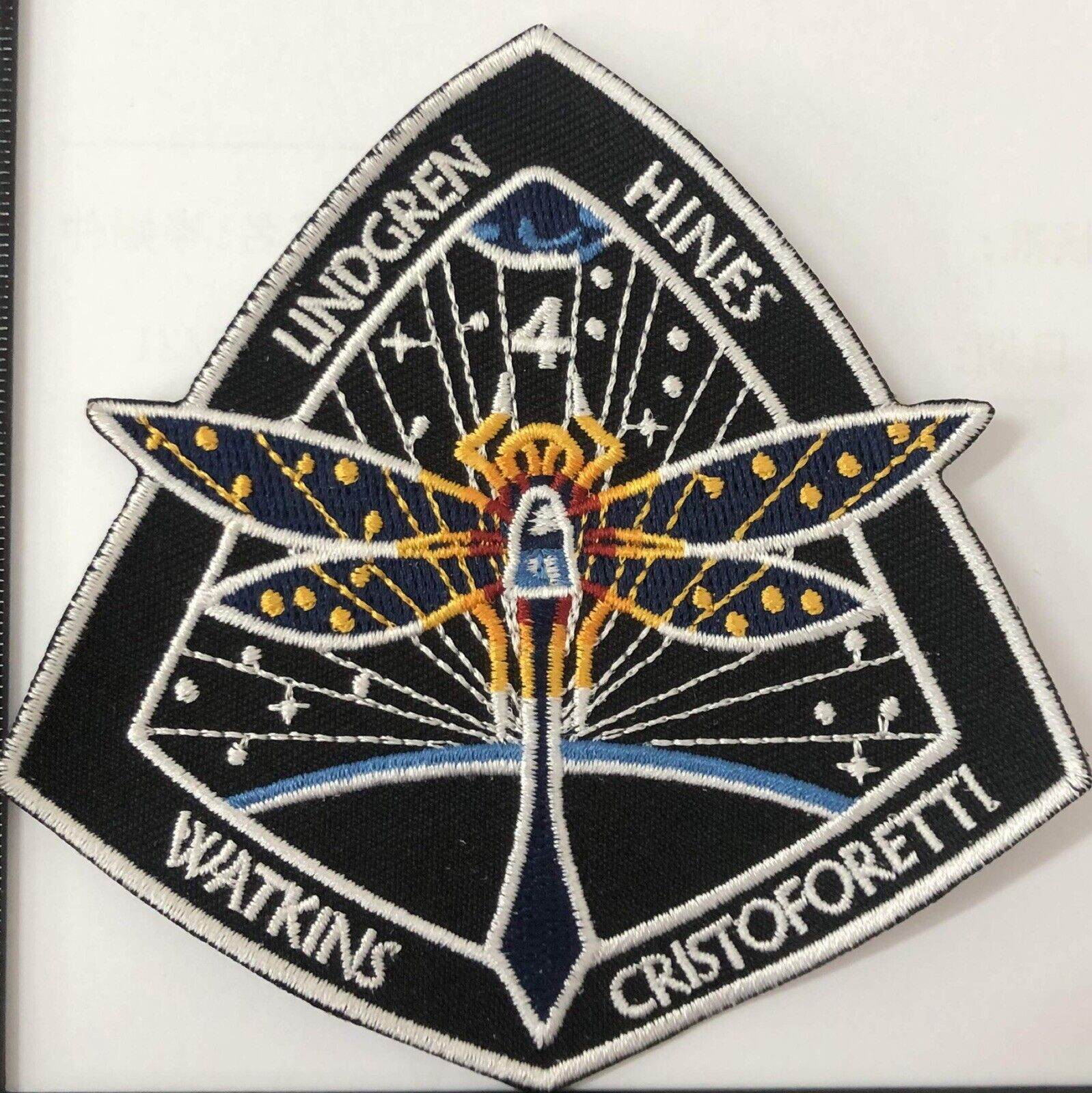 Spacex / Nasa Crew-4 Crewed Flight Patch Hook And Loop