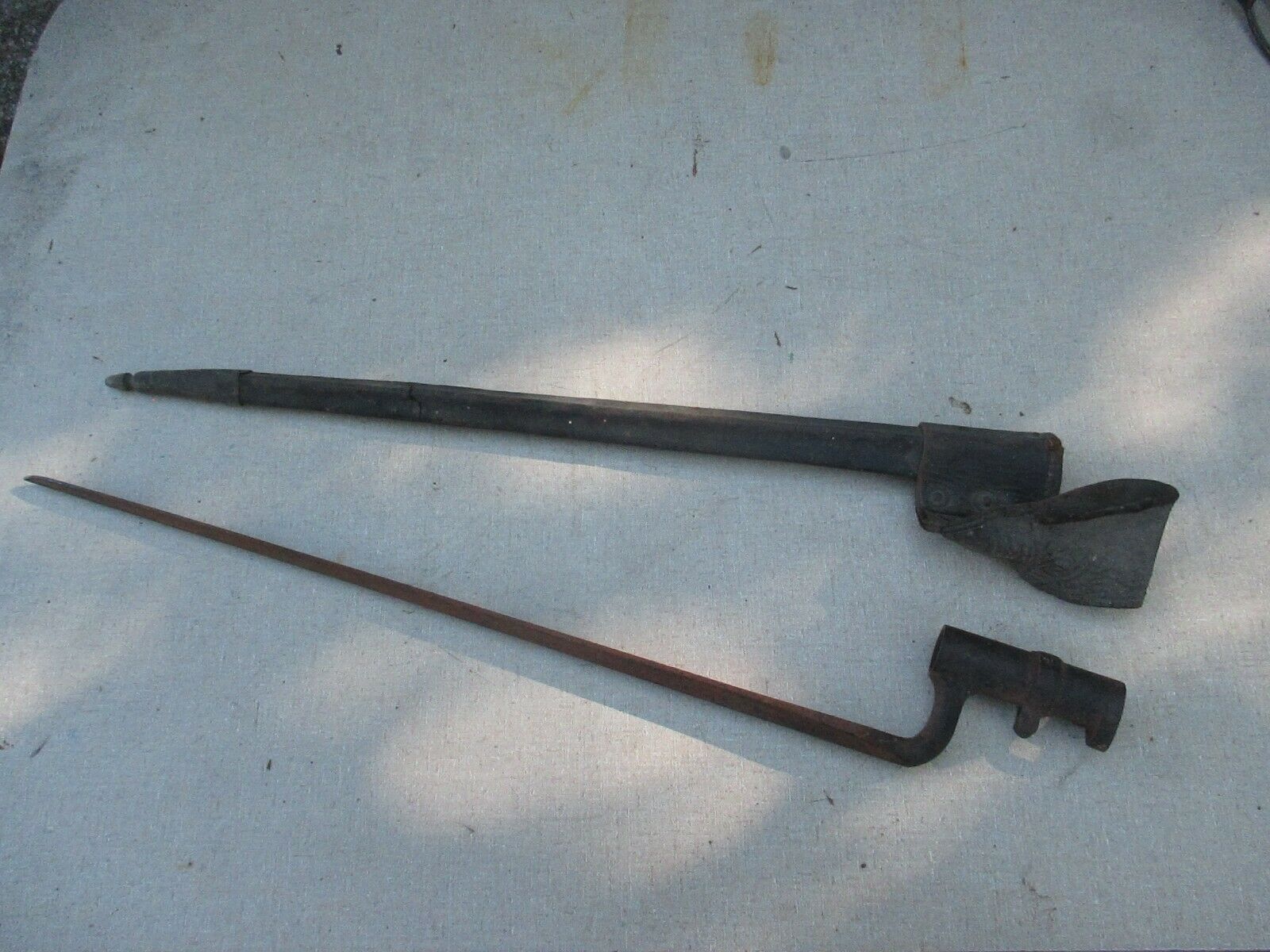 Antique Civil War Bayonet And Scabbard
