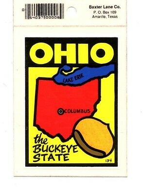Lot Of 12 Ohio Buckeye State Souvenir Luggage Decals Stickers - New - Free S&h