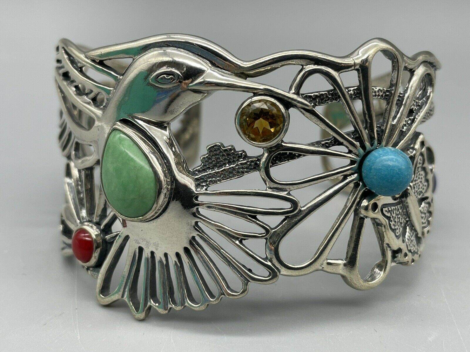 Fritz Casuse For Carolyn Pollack Relios Hummingbird Cuff Bracelet New In Box