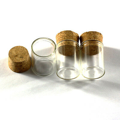 10pcs 8ml Empty Sample Vials Clear Glass Bottles With Corks Jars Small Bottle
