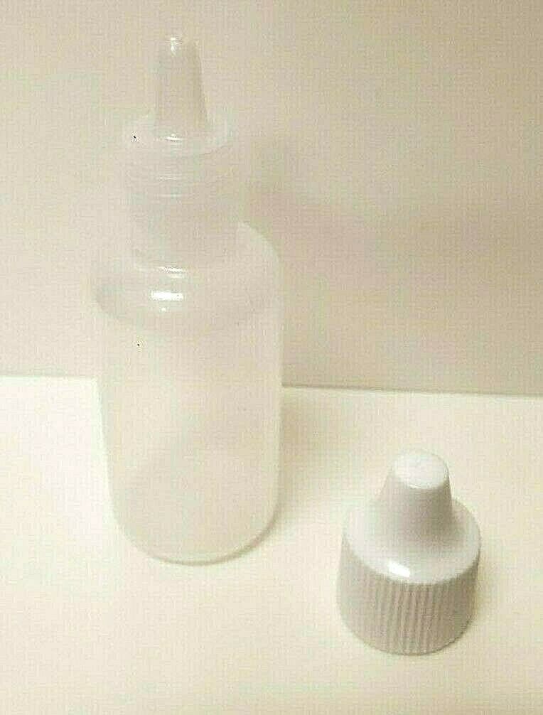 1/2oz (15ml) Plastic Boston Round Squeeze Bottles With Eye Droppers, 50 Pack