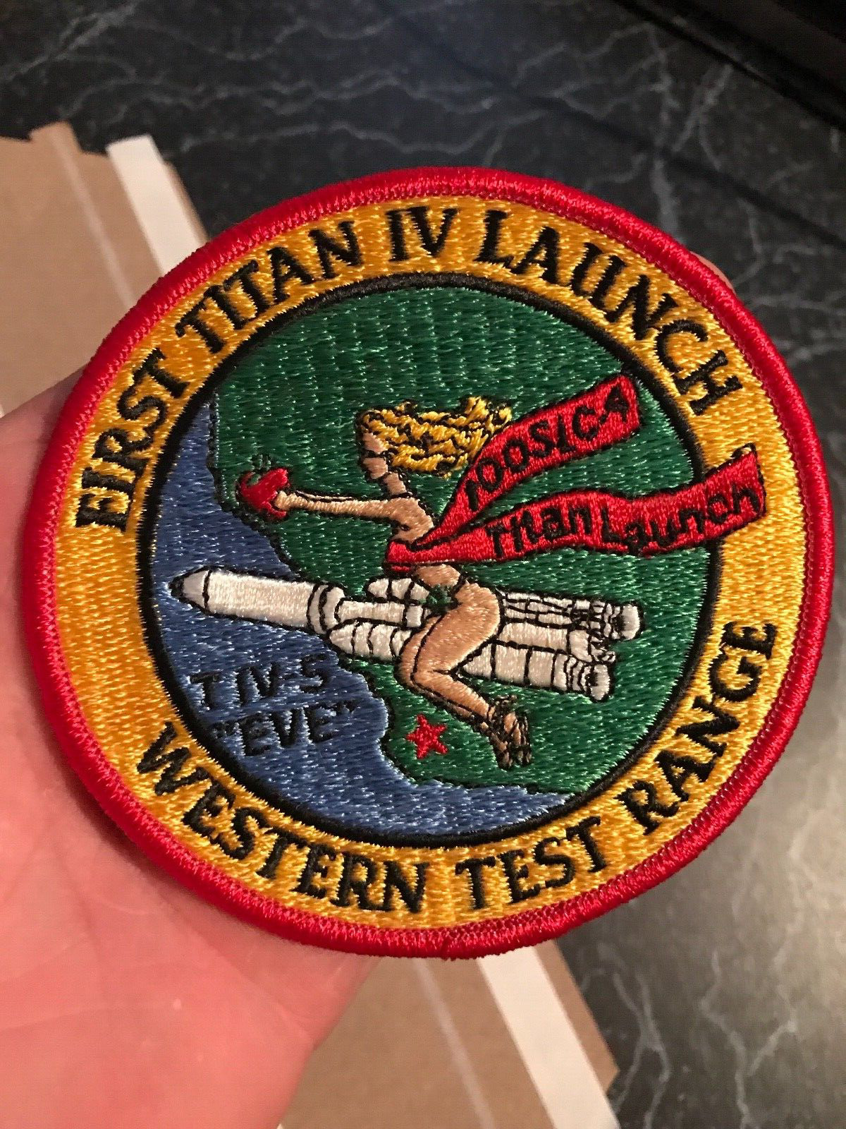 Rare Finding Vintage First Titan Iv Launch Western Test Range 4" Nasa Usaf Patch