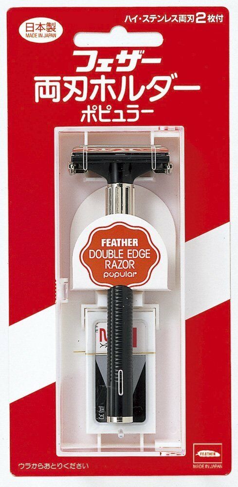 Feather Double-edged Razor Holder Popular With 2 Spare Blade From Japan