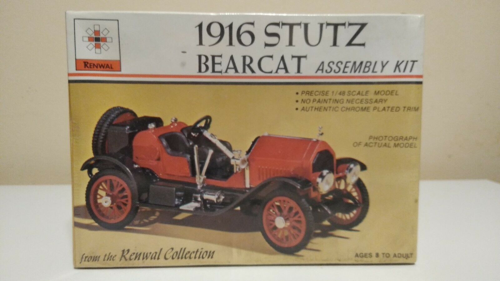 1916 Stutz Bearcat 1/48 Scale By Renwal Unassembled Plastic Kit Sealed Box