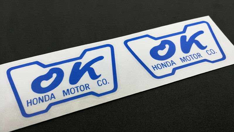 Pair Of Ok Honda Decals, Inside/outside Glass, Window Stickers, Civic, Crx