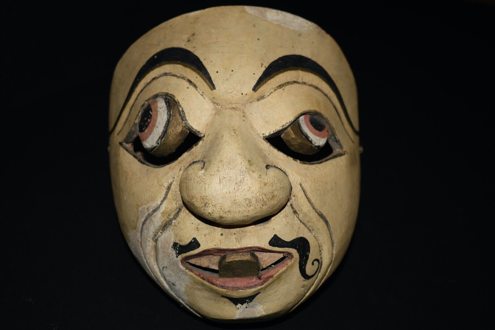 Antique / Vintage Carved Wood Mask From Bali / East Java Indonesia