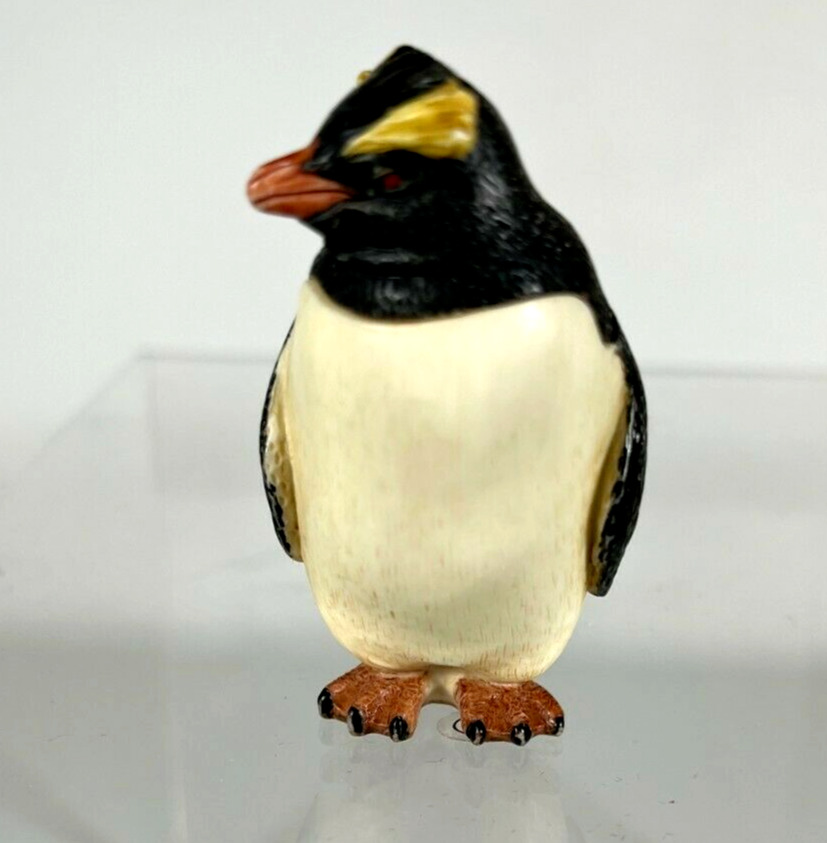 Pot Bellys Rockhopper Penguin Hand Painted & Tinted Figurine With Secret Chamber