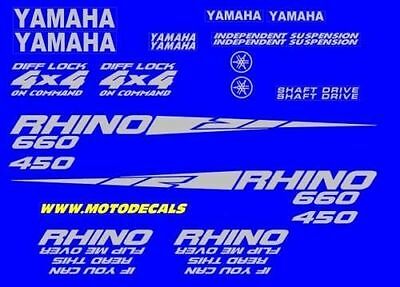 Stickers Decal Graphics Rhino 660 & 450 Fender Plastic Hood Sides Bed Tank