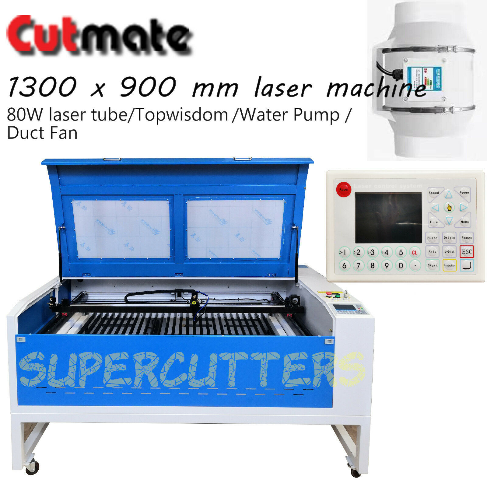 80w 51" X36" Co2 Laser Engraving Machine Topwisdom Cw-3000 Water Chiller Cheap