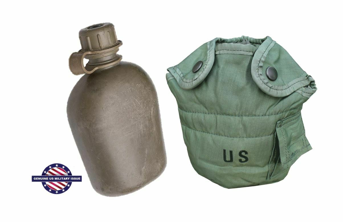 Us Military New Od Canteen Cover General Purpose Pouch + 1 Qt Quart Used Canteen