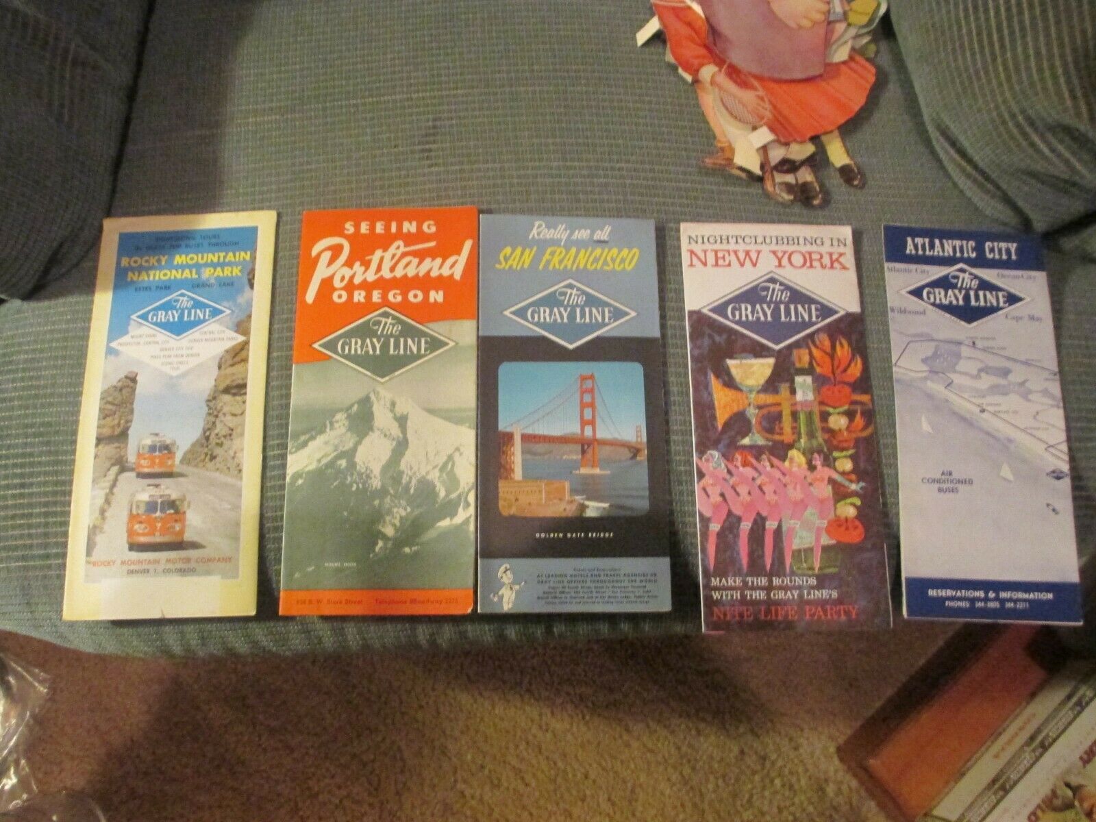 Vintage The Gray Line Travel Brochures