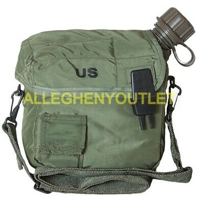 Us Military 2 Quart Canteen & Cover W/ Adjustable Sling Vgc + Free Ship