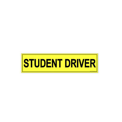 Student Driver' Magnet - Bumper Stickers For A New Driver - Car Sign By "12 X 3"