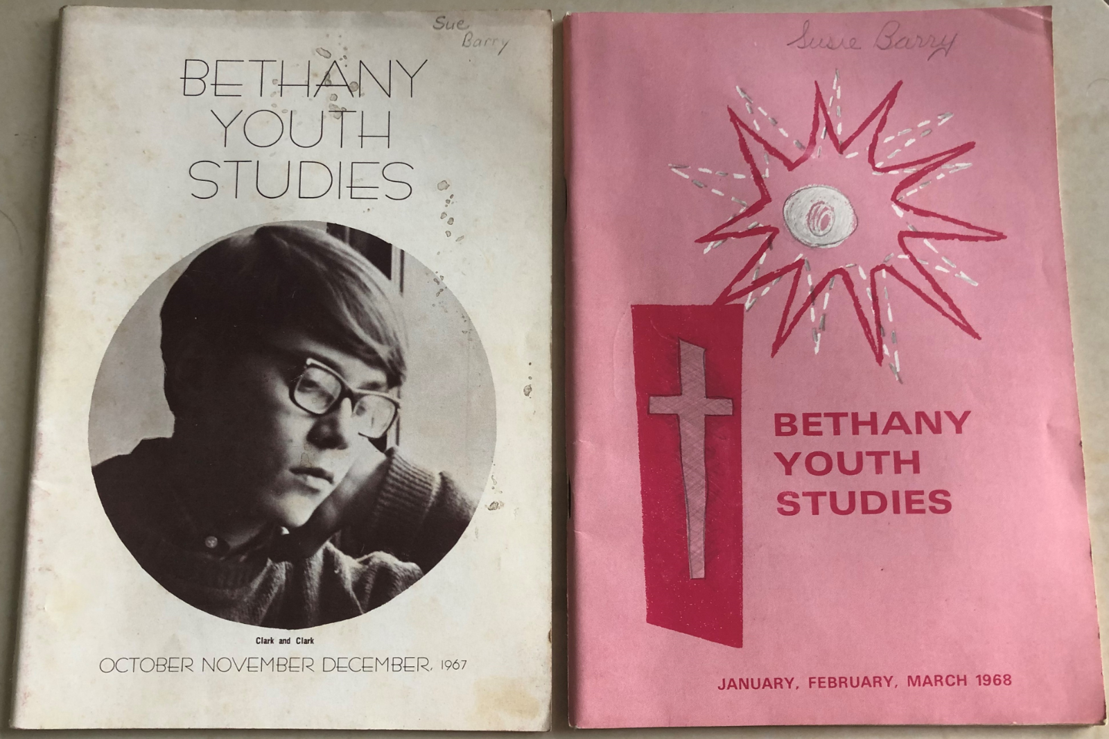 Bethany Youth Studies - 2 Vintage Magazines - 1967, 1968 - Christian Board Pub.