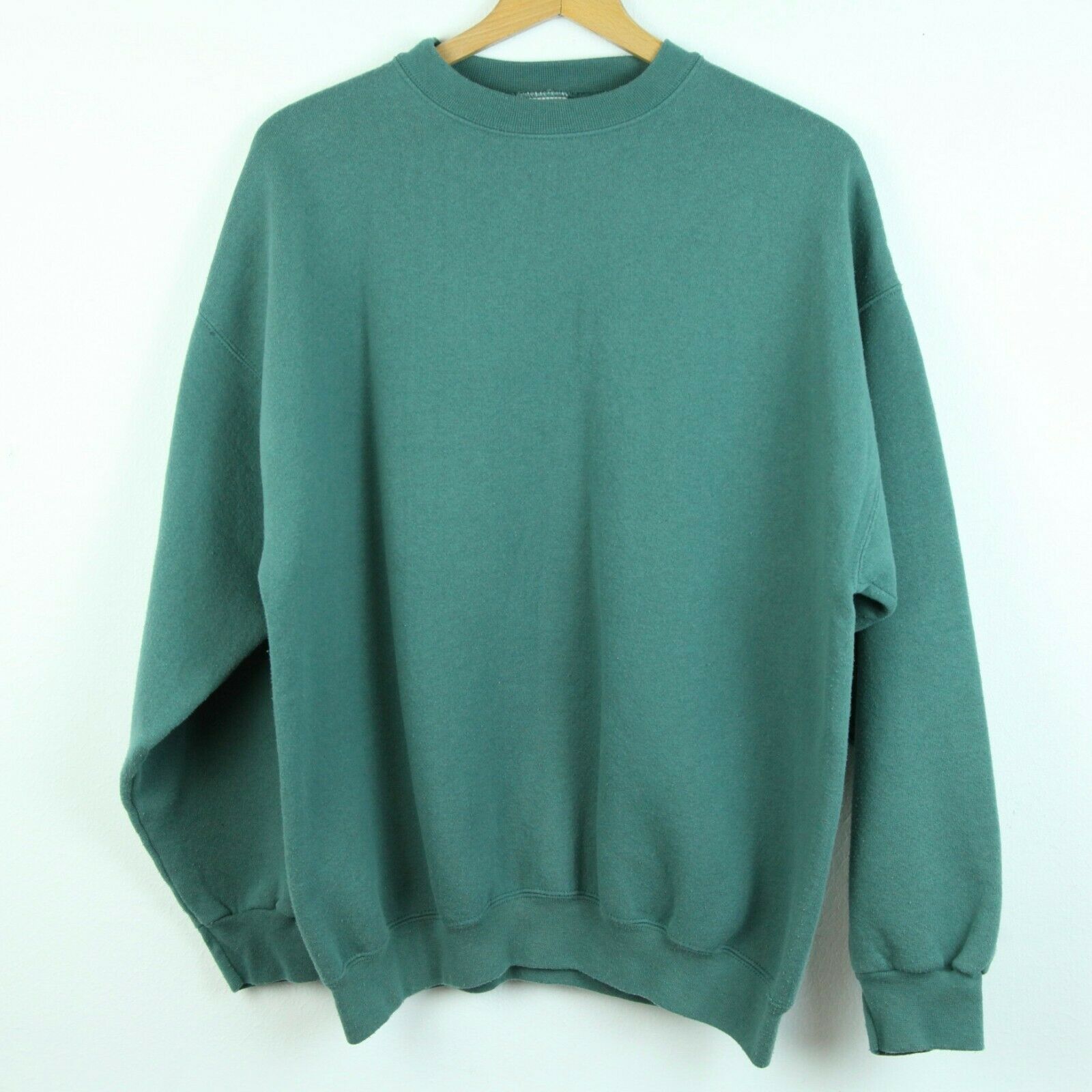 Pilling Vtg 90s Tultex Grey Green Crewneck Pullover Sweatshirt Xl Solid Blank