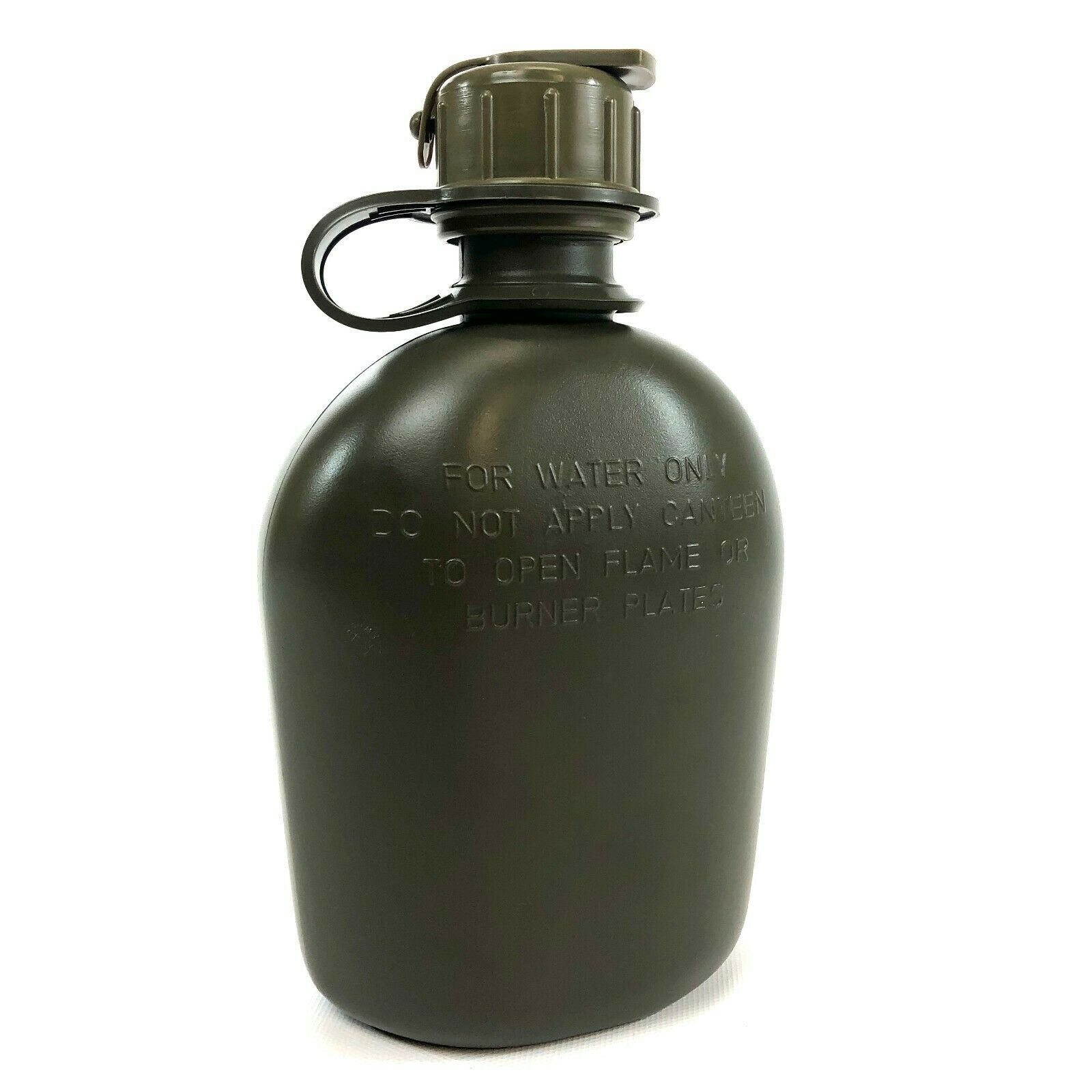 1 Quart Canteen W Nbc Cap, Us Military Heavy Duty Plastic Bottle, Olive Drab