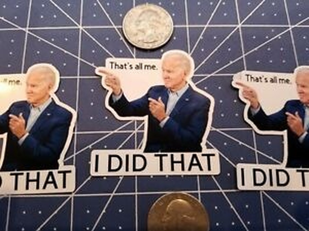 200pcs Joe Biden Funny Sticker That's All Me I Did That. (pointed To Your Left)