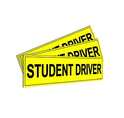 Student Driver' Magnet - Bumper Stickers For A New Driver - Car Sign, Pack Of 3