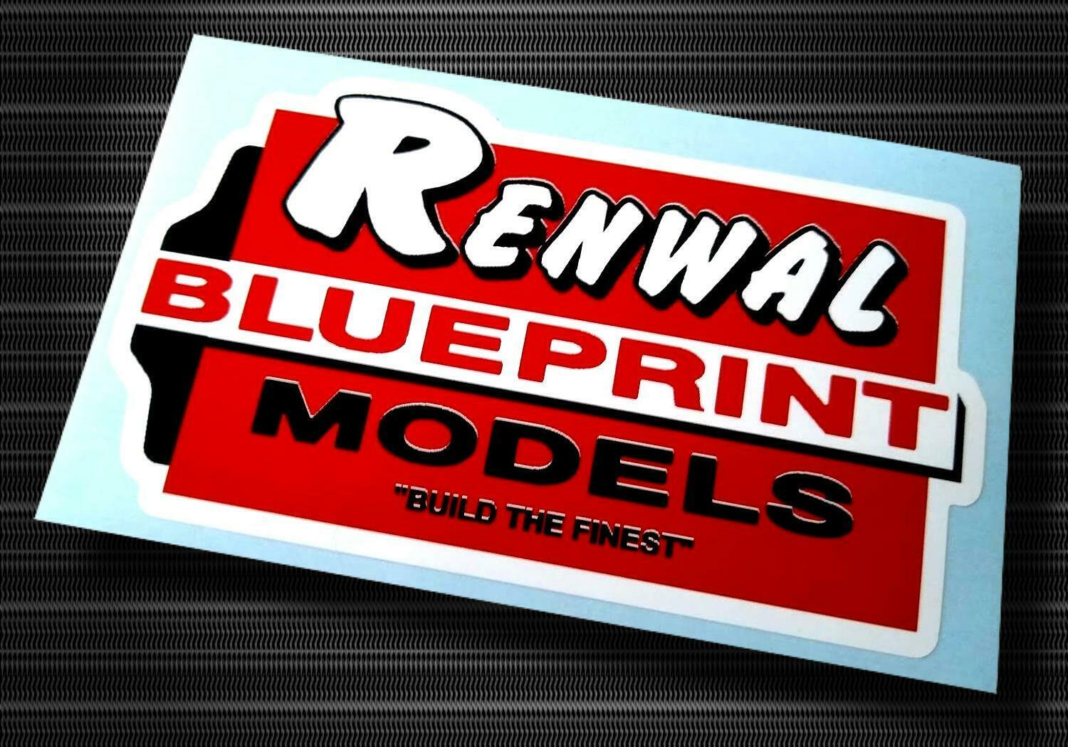 Vintage Style Renwal Blueprint Models Model Manufacturer Sticker