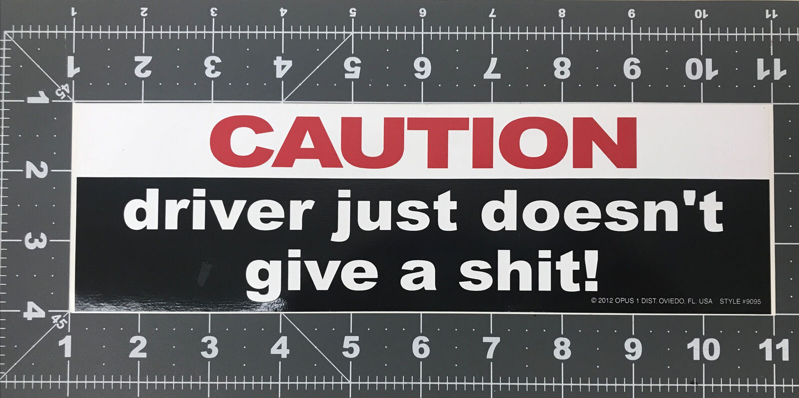 New Cation Driver Just Doesn’t Give A Shit!bumper Sticker Helmet Decal Opus Usa