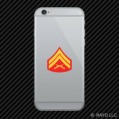 E-4 Corporal Insignia Cell Phone Sticker Mobile Usmc Marine Corps